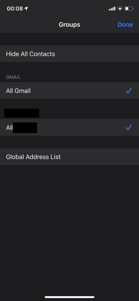 Google Directory contacts