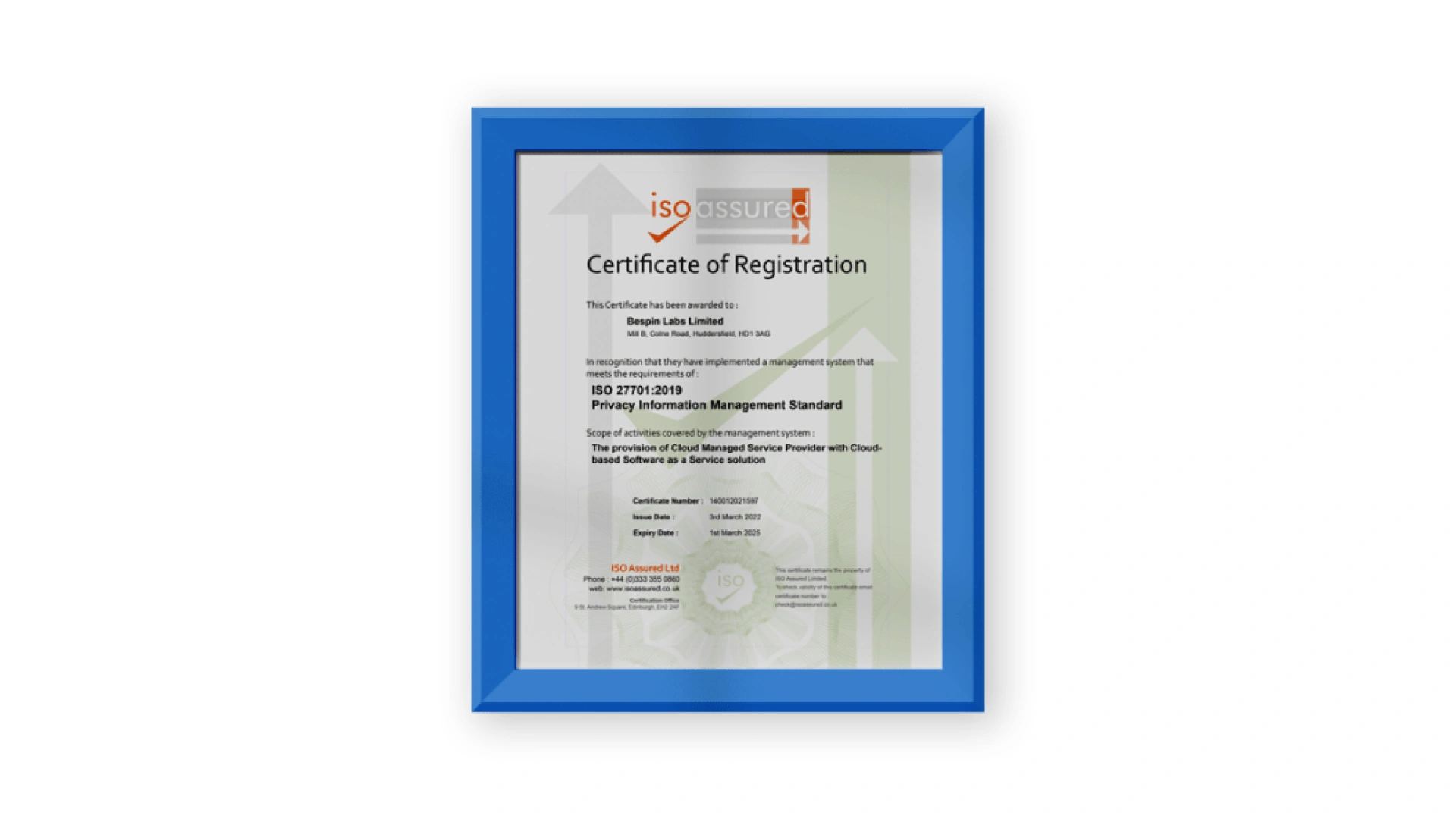 Patronum – ISO Certification 2022-25 image